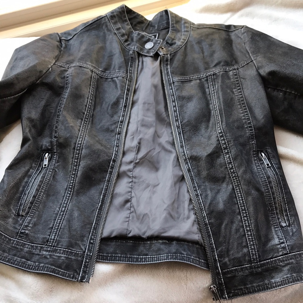 Guess vegan leather motorcycle jacket